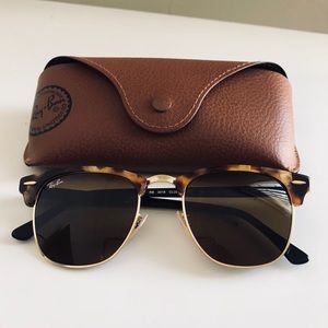 NEW Ray Ban tortoise shell Clubmaster sunglasses